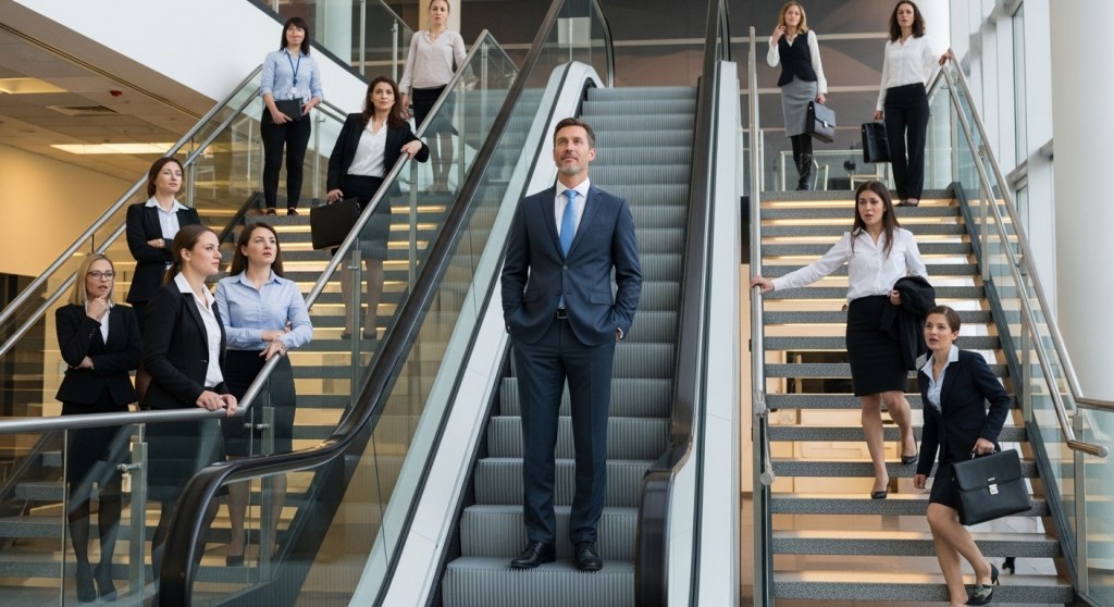 Glass Escalator: Why Some Rise Faster Without&nbsp;Asking