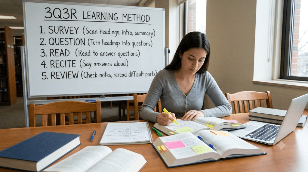The 3Q3R Method: Read Less, Understand More